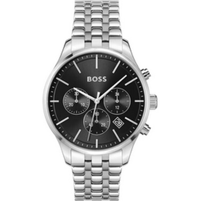Reloj Boss Avery Plateado y Negro Cronógrafo...