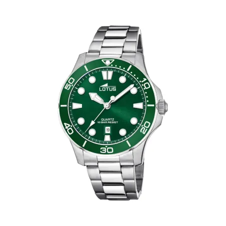 Reloj Lotus Excellent Hombre Plateado y Verde Analógico 18759/2