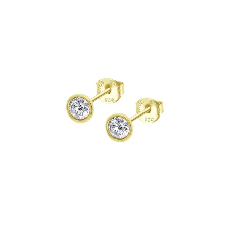 Pendientes Lotus Silver Plata Baño Oro y Circonita LP2001-4/3