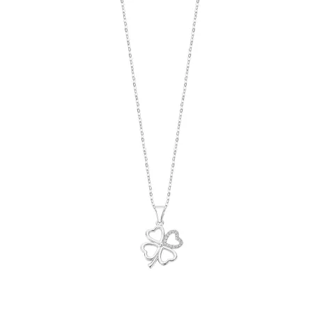 Collar Lotus Silver Trébol Plata y Circonitas LP3305-1/1