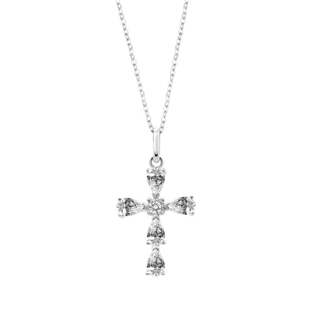 Collar Lotus Silver Sinfos Cruz Plata y Cristales LP3556-1/1