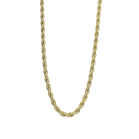 Collar Lotus Style Men In Black Acero Baño Oro Hombre LS2233-1/2
