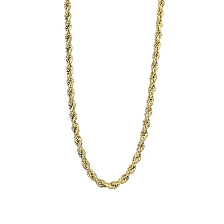 Collar Lotus Style Men In Black Acero Baño Oro Hombre LS2233-1/2