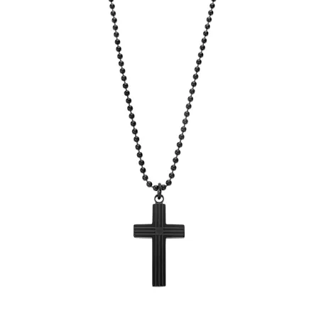 Collar Lotus Style Men In Black Cruz Acero Negro LS2371-1/1