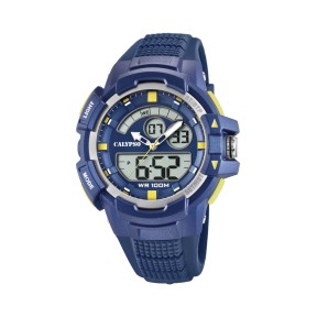 Reloj Calypso Street Azul y Amarillo Digital Hombre K5767/2
