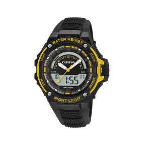 Reloj Calypso Street Negro y Amarillo Digital Hombre K5768/4
