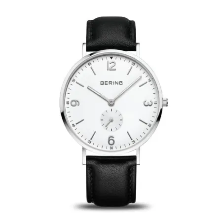 Reloj Bering Classic Plateado y Negro Hombre Analógico 14040-404