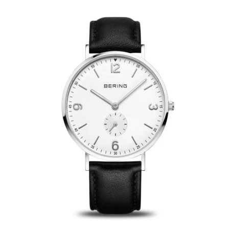 Reloj Bering Classic Plateado y Negro Hombre Analógico 14040-404