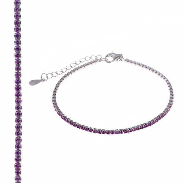 Pulsera Salvatore Plata Baño Rodio y Circointas...