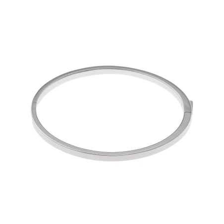 Pulsera Salvatore Tubo Cuadrado Plata Baño Rodio 268P0014