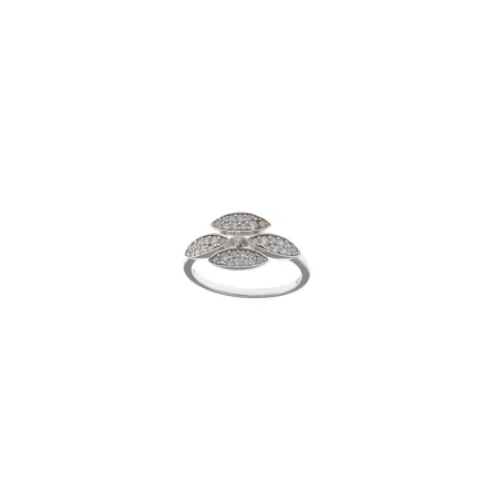Anillo Salvatore Óvalos Plata Baño Rodio y Circonitas 136S0418