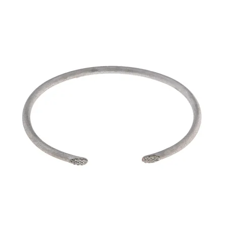 Pulsera Salvatore Caña Plata Baño Rodio y Circonitas 190P0011