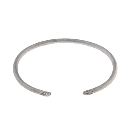 Pulsera Salvatore Caña Plata Baño Rodio y Circonitas 190P0011