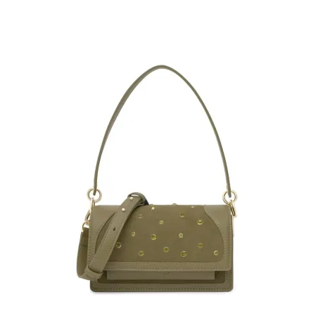 Bolso bandolera TOUS Audree Strass Verde Oliva Pequeño 2002358539