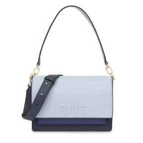Bolso Bandolera TOUS Audree Safiano Azul Marino Mediano...