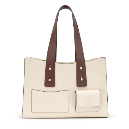 Bolso City TOUS Back To Basics Beige y Marrón Grande 2002373502
