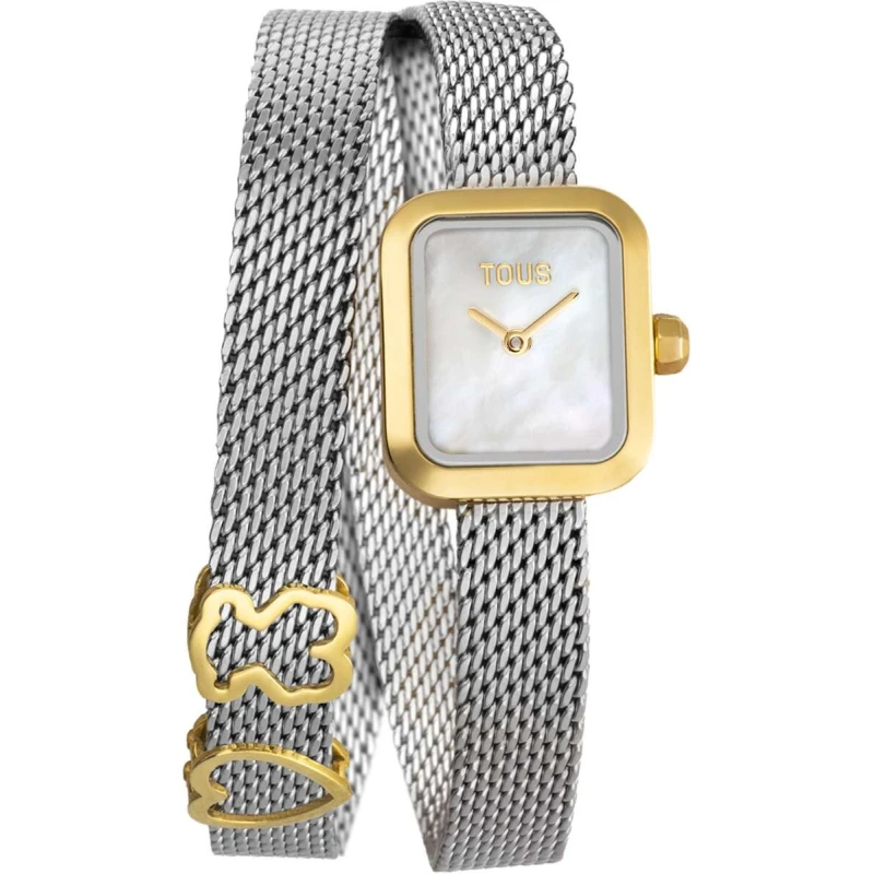 Reloj TOUS Icon Time Embraced Plateado y Dorado Analógico Mujer 3000150400