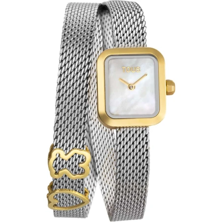 Reloj TOUS Icon Time Embraced Plateado y Dorado Analógico Mujer 3000150400