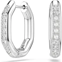 Pendientes Swarovski Dextera Octógono Baño Rodio y Cristales Blancos 5724585