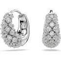Pendientes Swarovski Sublima Aro Baño Rodio y Cristales Blancos 5732282