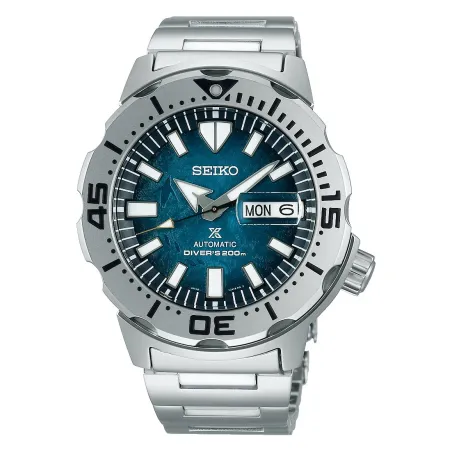 Reloj Seiko Save The Ocean Plateado y Azul Automático Hombre SRPH75K1