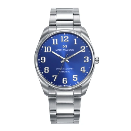 Reloj Mark Maddox Plateado y Azul Analógico Hombre HM1029-35