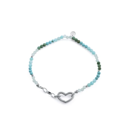 Pulsera Viceroy Fashion Corazón Plata Baño Rodio y Piedras Multicolor 13263P000-93