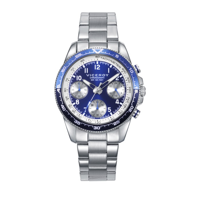 Reloj Viceroy Next Plateado y Azul Cronógrafo...