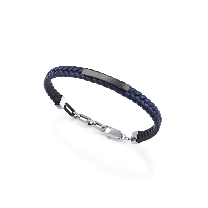 Pulsera Viceroy Fashion Piel Trenzada Azul y...