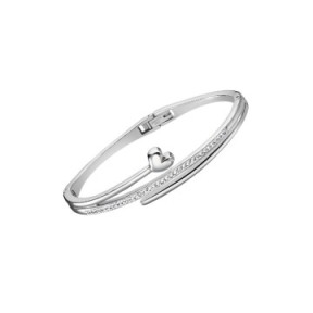 Pulsera Lotus Style Corazón Acero y Circonitas LS1843-2/1