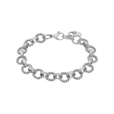 Pulsera Lotus Style Eslabones Círculos Acero Mujer LS2580-2/1
