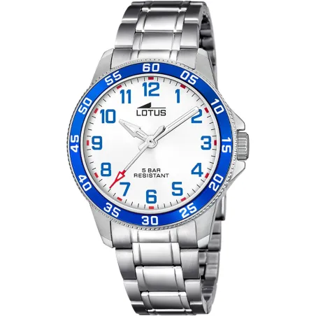 Reloj Lotus Junior Niño Plateado y Blanco Analógico 18786/5