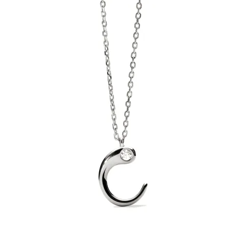 Collar PdPaola Inicial Letra C Plata y Circonita CO02-B76-U