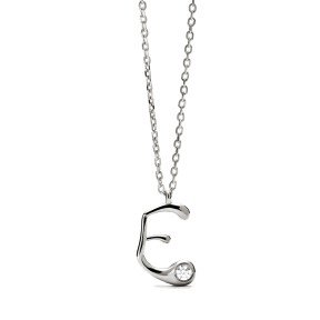 Collar PdPaola Inicial Letra E Plata y Circonita CO02-B77-U