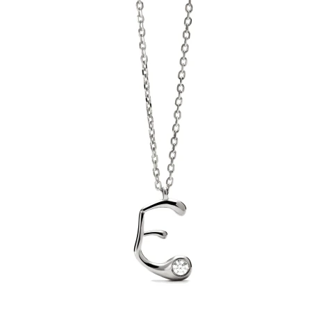 Collar PdPaola Inicial Letra E Plata y Circonita CO02-B77-U