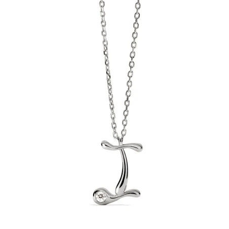Collar PdPaola Inicial Letra I Plata y Circonita CO02-B82-U