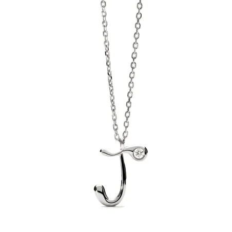 Collar PdPaola Inicial Letra J Plata y Circonita CO02-B83-U