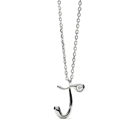 Collar PdPaola Inicial Letra J Plata y Circonita CO02-B83-U