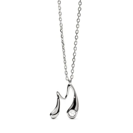 Collar PdPaola Inicial Letra M Plata y Circonita CO02-B86-U