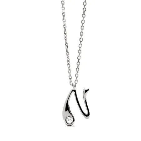 Collar PdPaola Inicial Letra N Plata y Circonita CO02-B87-U