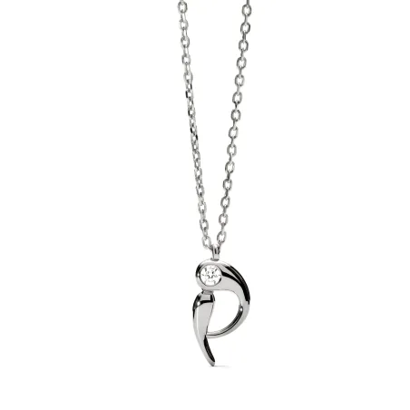 Collar PdPaola Inicial Letra P Plata y Circonita CO02-B89-U