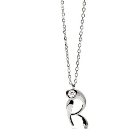 Collar PdPaola Inicial Letra R Plata y Circonita CO02-B91-U