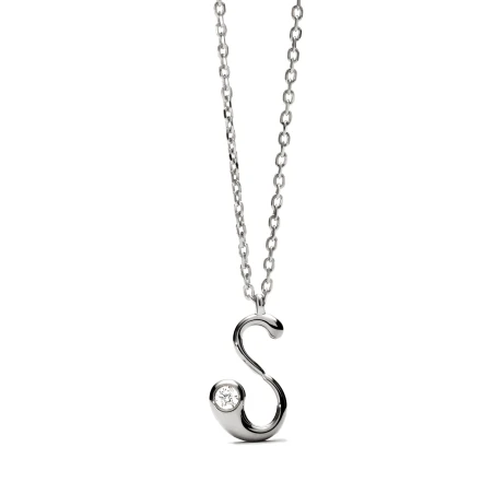 Collar PdPaola Inicial Letra S Plata y Circonita CO02-B92-U