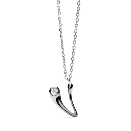 Collar PdPaola Inicial Letra 5 Plata y Circonita CO02-B95-U