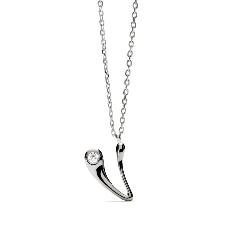Collar PdPaola Inicial Letra 5 Plata y Circonita CO02-B95-U