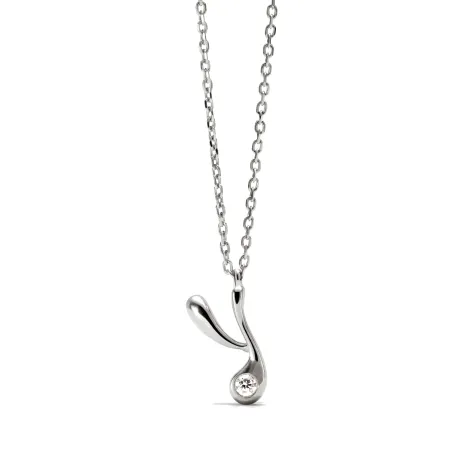 Collar PdPaola Inicial Letra Y Plata y Circonita CO02-B98-U