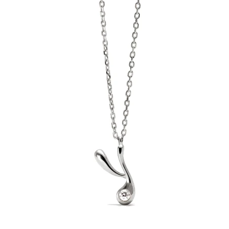 Collar PdPaola Inicial Letra Y Plata y Circonita CO02-B98-U