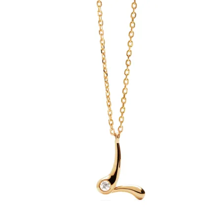 Collar PdPaola Inicial Letra L Plata y Circonita CO01-B85-U