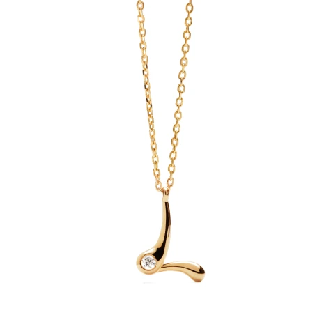 Collar PdPaola Inicial Letra L Plata y Circonita CO01-B85-U