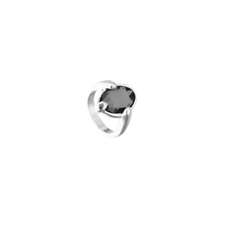 Anillo UNOde50 Ser Deslumbrante Baño Plata y Cristal Gris ANI0850NGRMTL